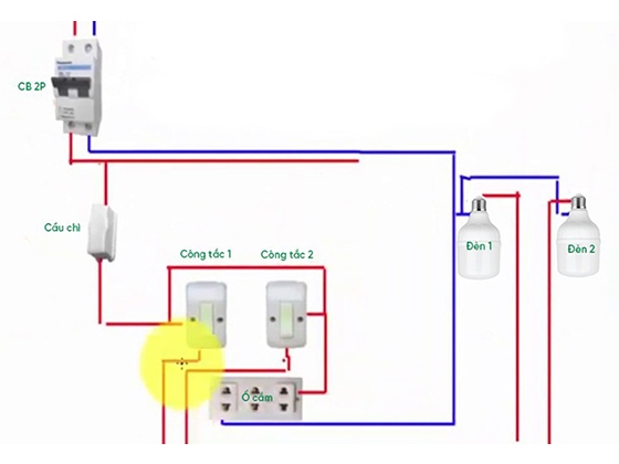 TOP 5 cách đấu công tắc điện đơn, âm tường chuẩn kỹ thuật