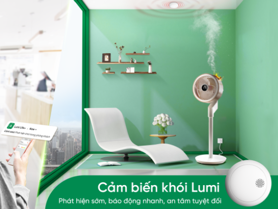 Cảm biến khói thông minh Lumi: Phát hiện sớm – Báo động nhanh – An tâm tuyệt đối
