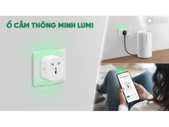 Ổ cắm thông minh Lumi: Hẹn giờ bật/tắt, giám sát tiêu thụ điện qua kết nối Wifi